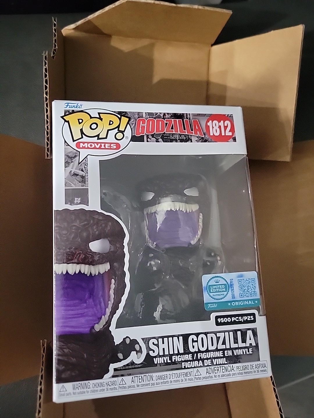 Funko Pop! Supreme LE 9500 Exclusive Shin Godzilla #1812 In Hand!