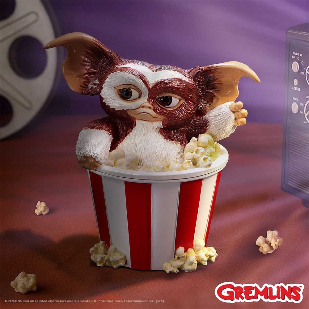 NEMESIS NOW GREMLINS GIZMO FEAST BOX 14.5 cm HAND PAINTED POLYRESIN STATUE MIB