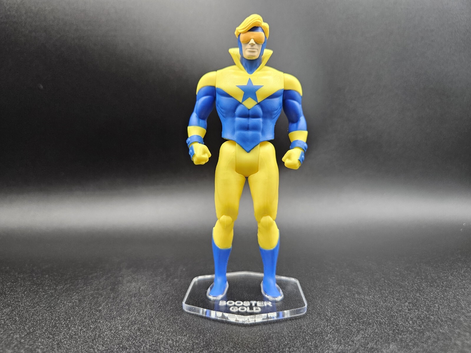 DC Super Powers Mcfarlane Booster Gold Acrylic Base * No Figure