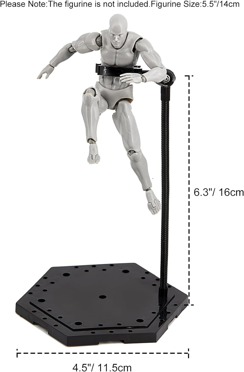 3 Pack Black Action Figure Stand,Action Figure Display Holder Stand Base,Compati