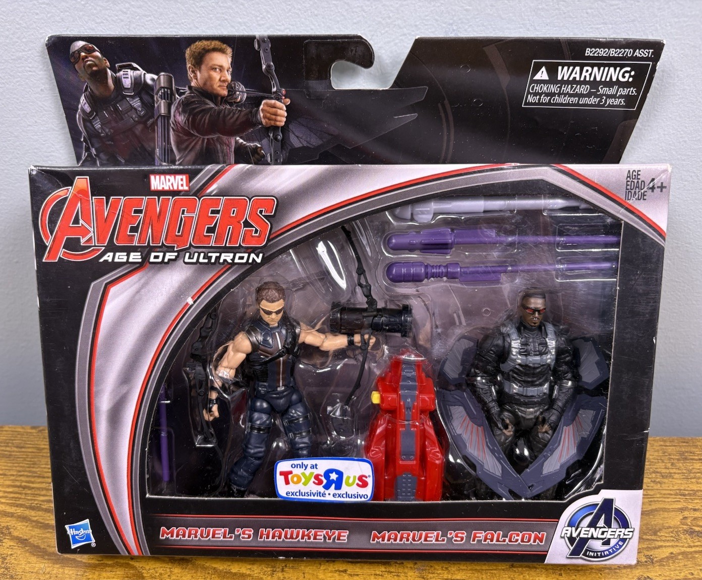 2015 Hasbro Marvel Avengers Age Of Ultron Hawkeye Falcon Figure Set 4” ToysRus