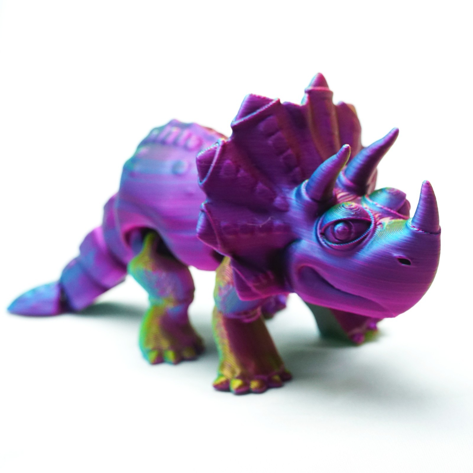 3D Printed Triceratops Model,Articulated Animals figure,Fidget Toys Home Decor