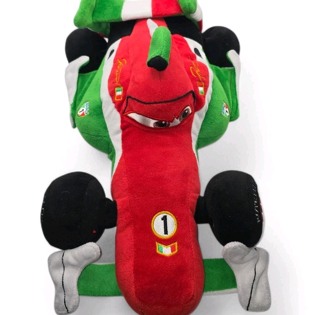Pixar Cars 2 Francesco Bernoulli 15&Prime; Plush Formula 1 Racing Car Disney Store F1
