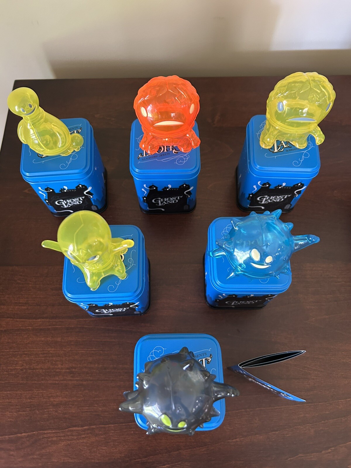 Super 7 Ghost Land 3” Mini Figures & Tins Lot of 6 Blowfish Bump Stiff Peg-Leg