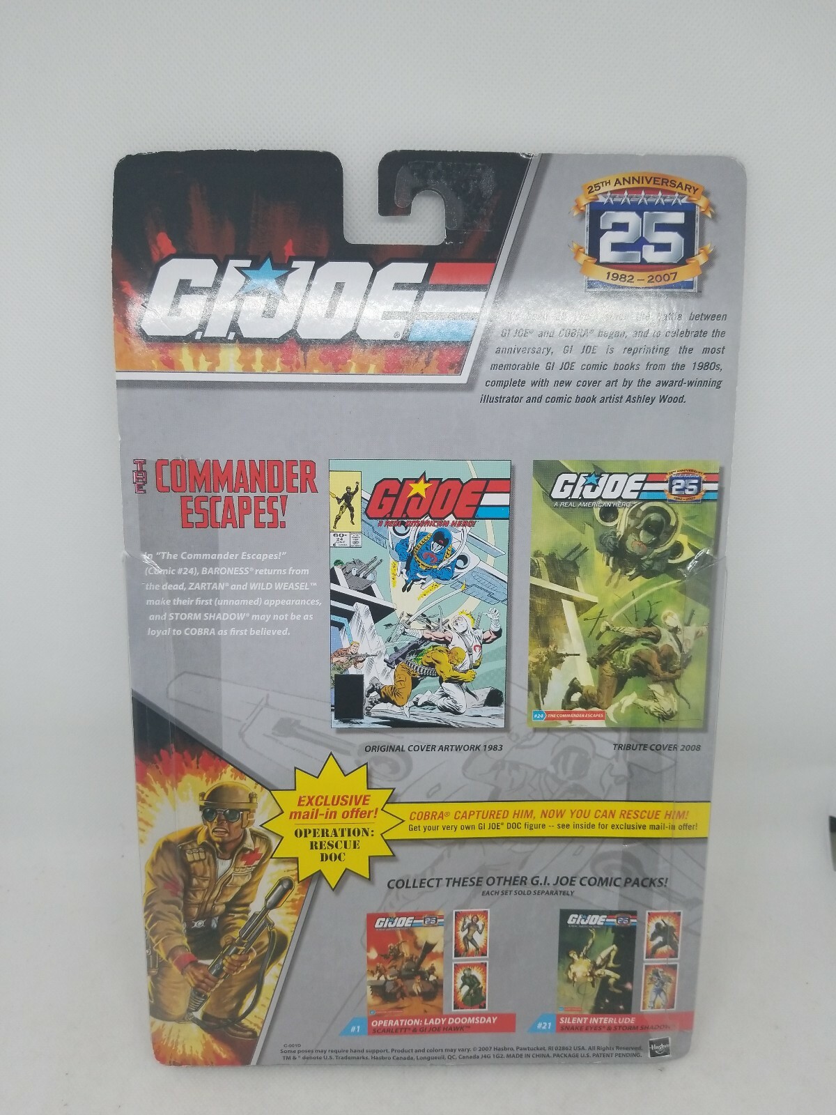 G.I. JOE Comic Pack DUKE & COBRA COMMANDER 25TH Anniversary Figure Larry Hama