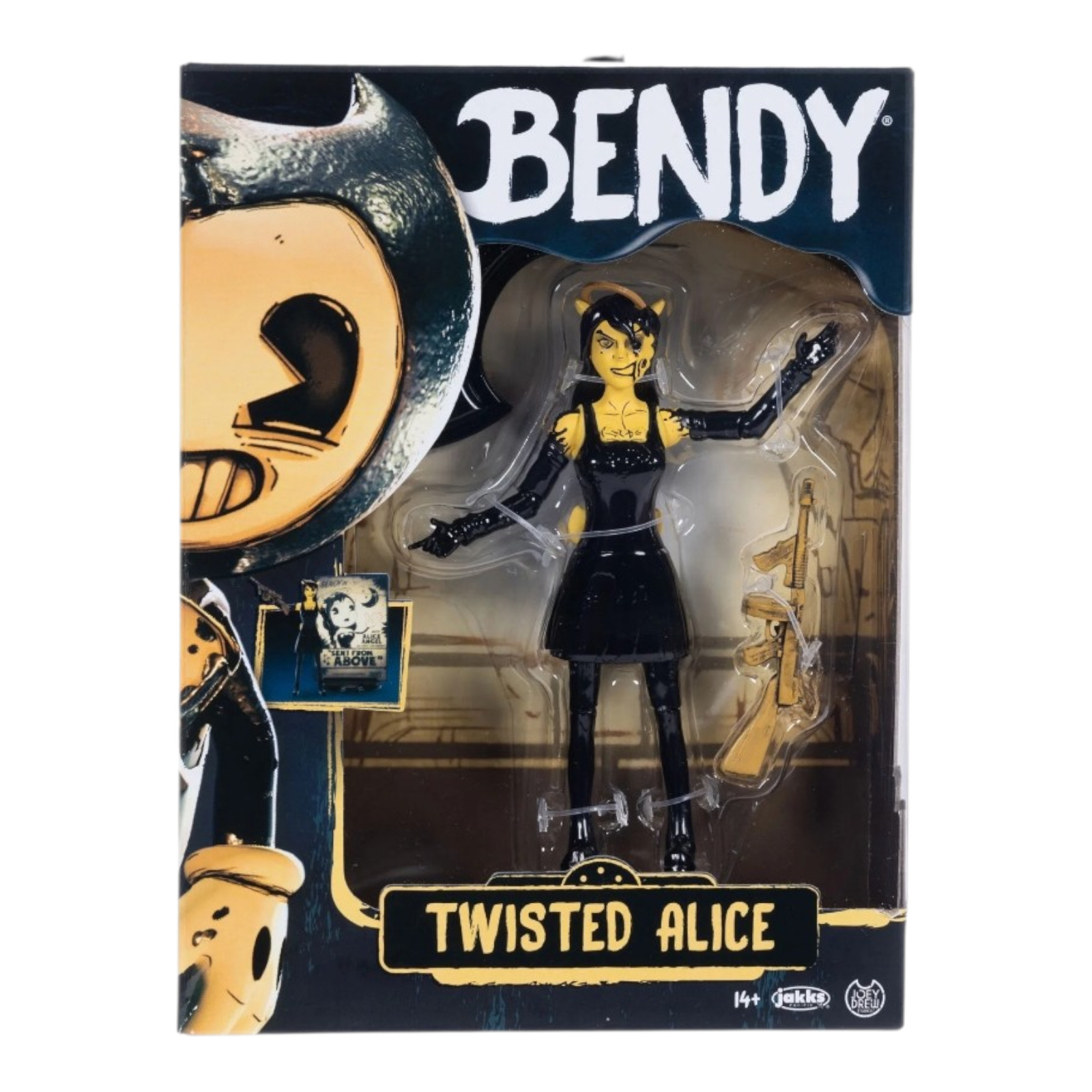 Bendy & The Ink Machine 5&Prime; Twisted Alice Figure with Tommy Gun Black Ages 14+