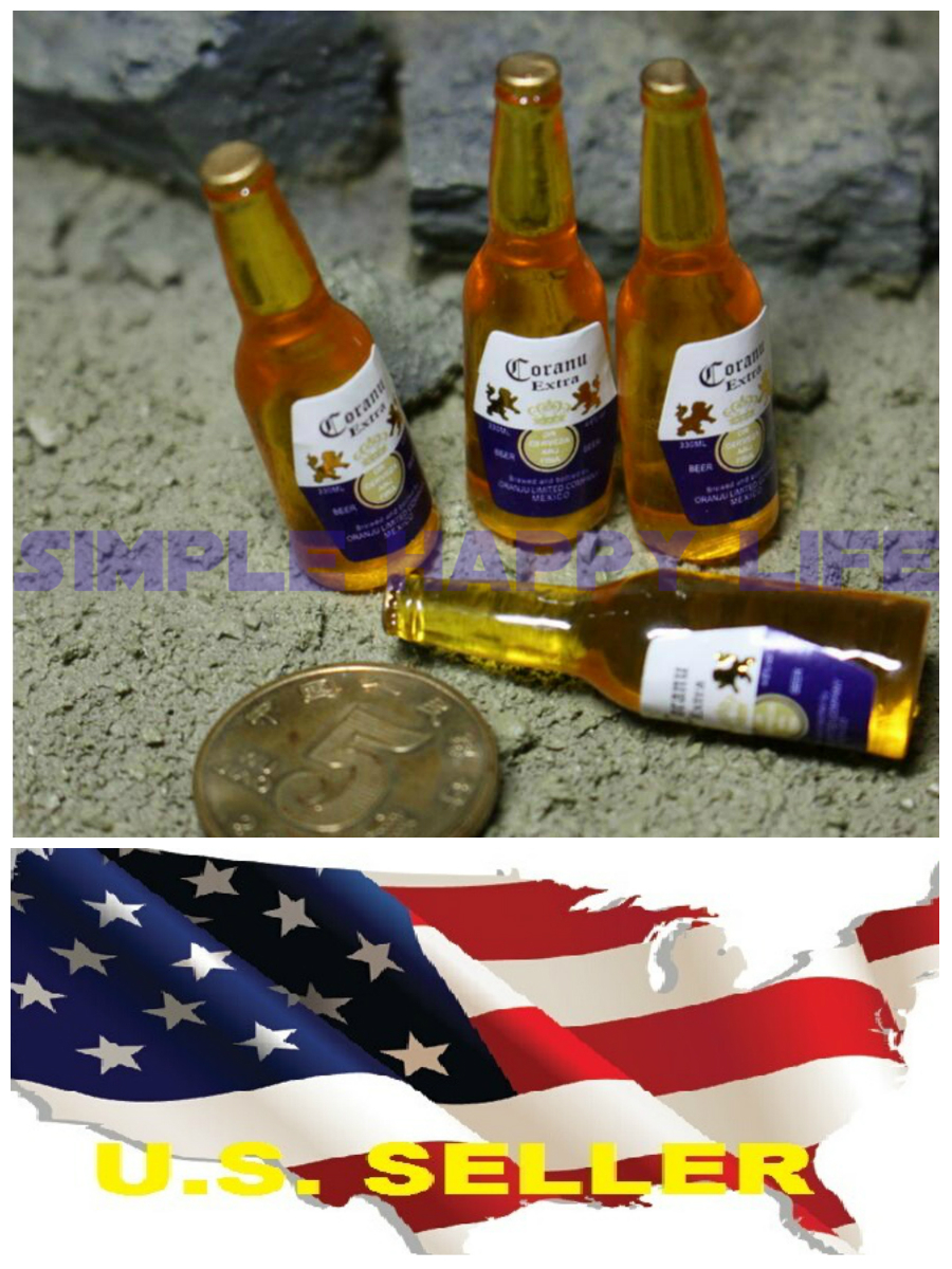 1/6 4 x bottles of Beer for 12&Prime; figure Hot toys Kumik Phicen stage property❶USA❶