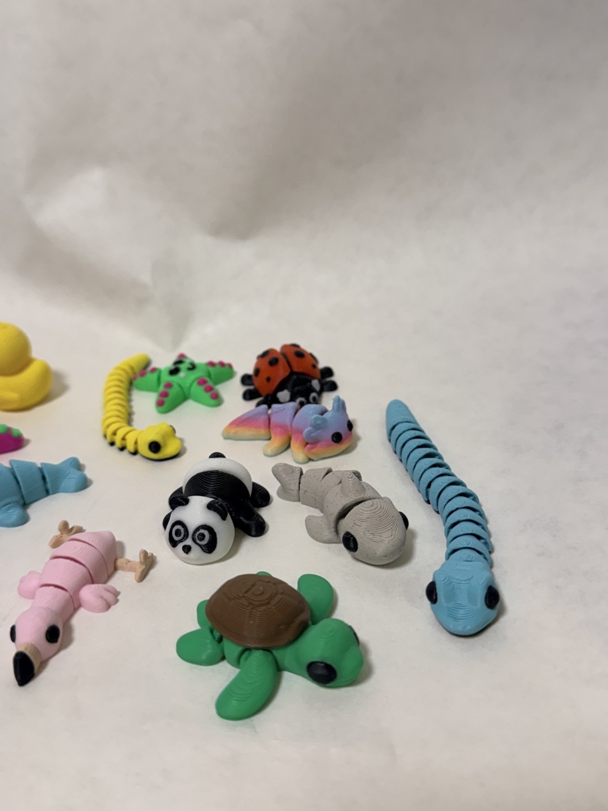 Mini 3D Printed Animals 1&Prime; Figures Set of 20 | Random Safari Sea Zoo Toy Collect