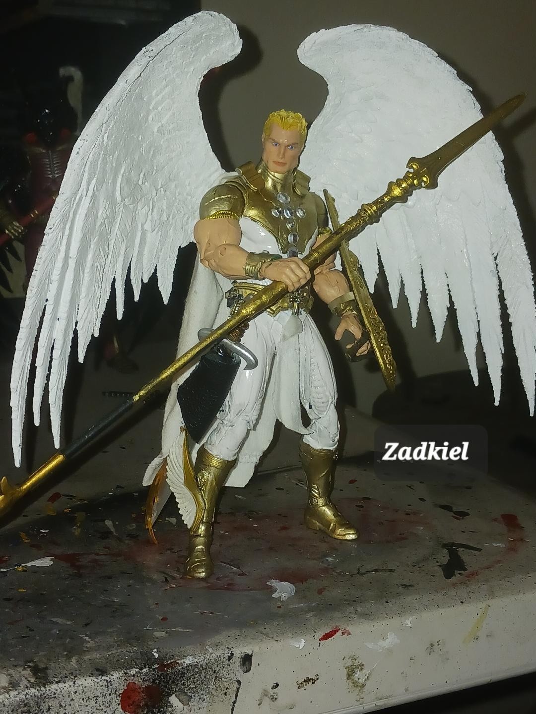 Marvel Legends, McFarlane size Custom Angel vs Fallen Angel figures