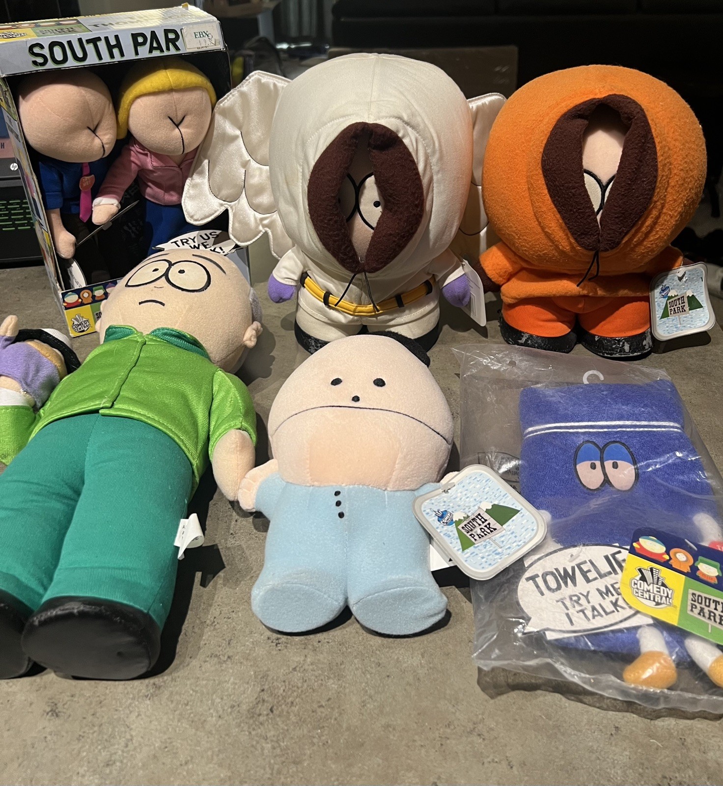 South Park 1998-2002 lot of 6 plush dolls, Angel Kenny, Towlie
