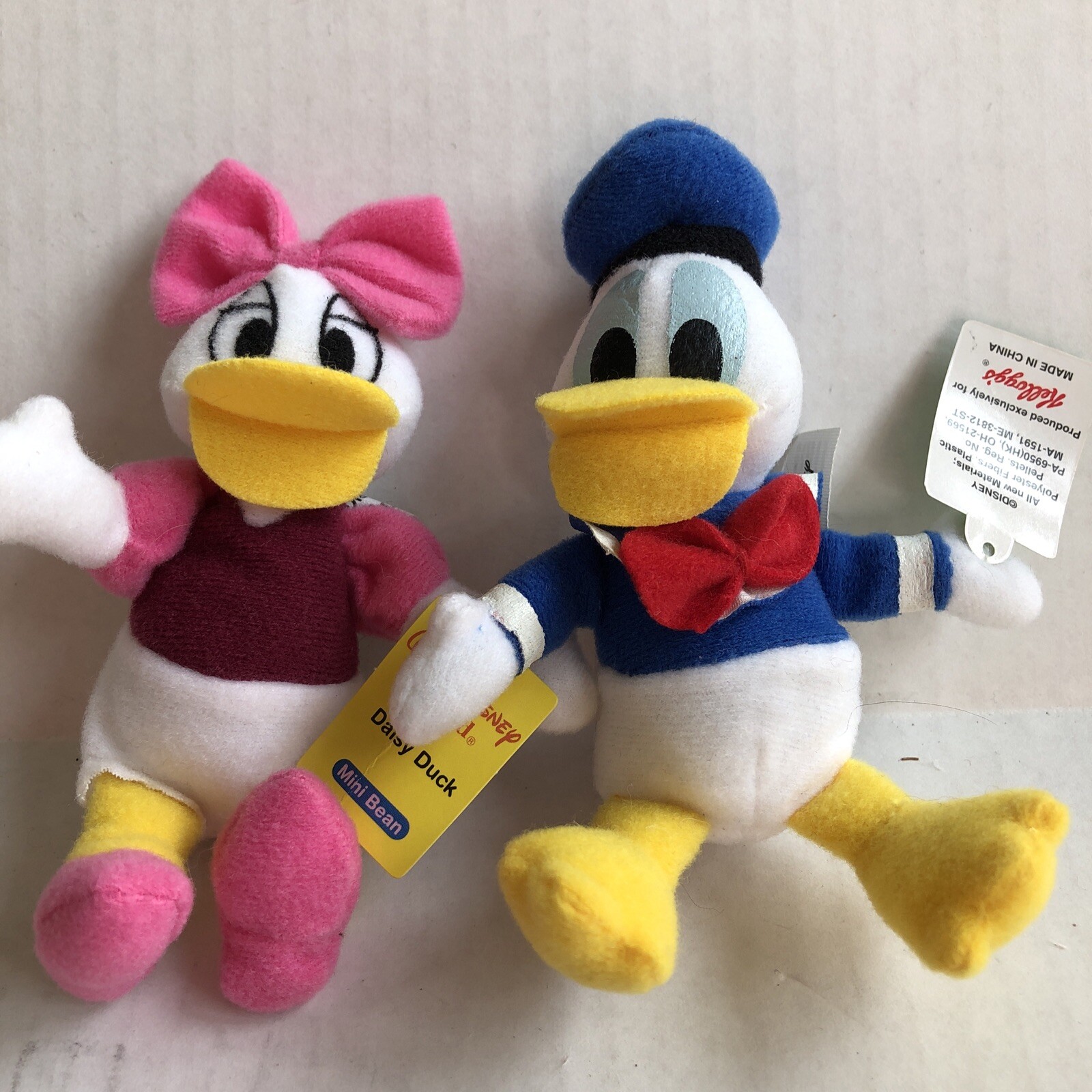 Walt Disney World Donald Duck Daisy Duck 5&Prime; Mini Bean Plush Kellogg&rsquo;s