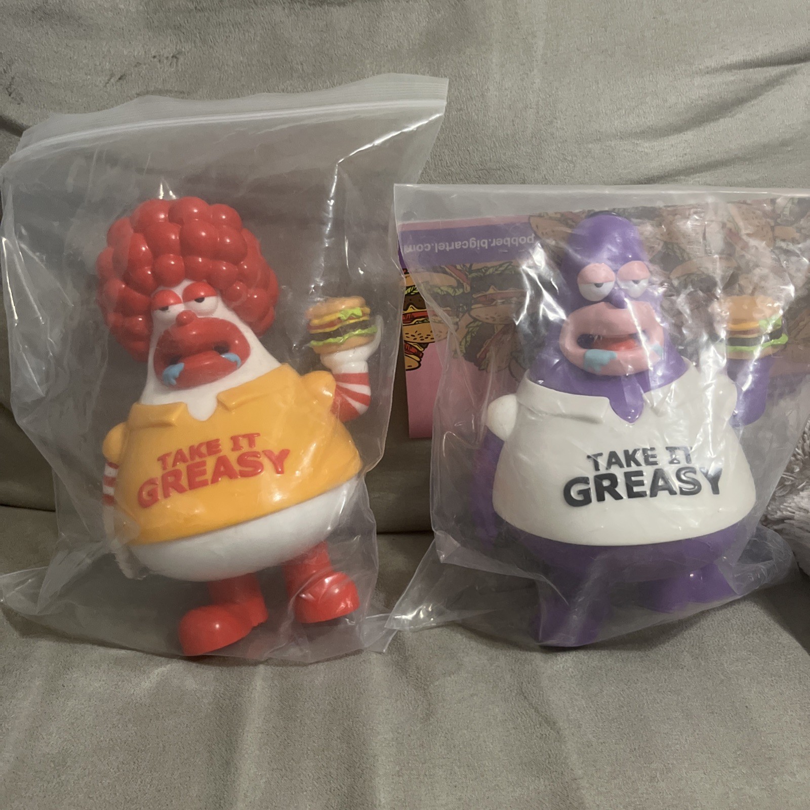 Ron McGreasy &McGreasy 6.5&Prime; Vinyl Art Figure grimace Adam Pobber Set