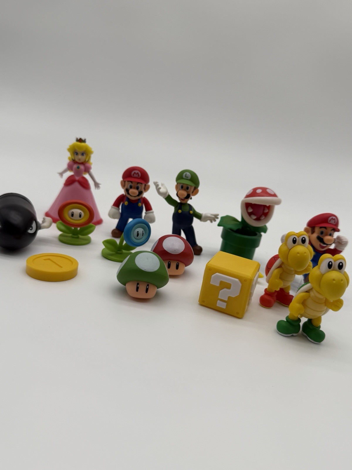 Lot of Nintendo Mario Figures: Mario, Luigi, Princess Peach, Petey Piranha, Etc.