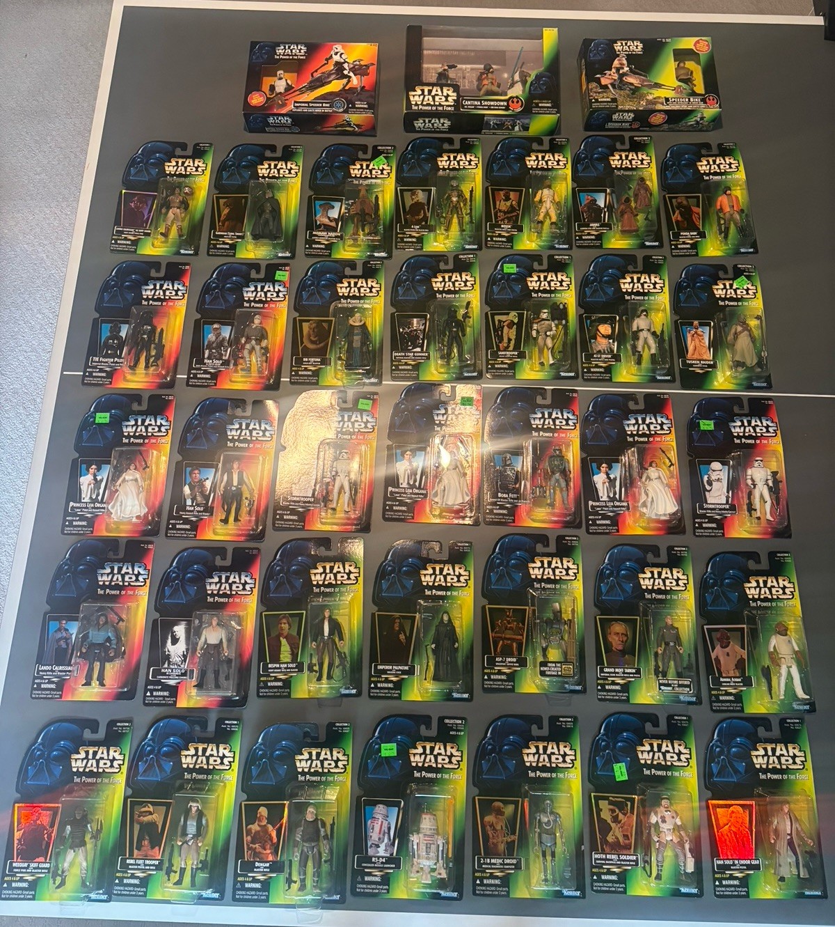 1990&rsquo;s Kenner Star Wars The Power of the Force 3.75 Action Figure Lot Of 38 Toys