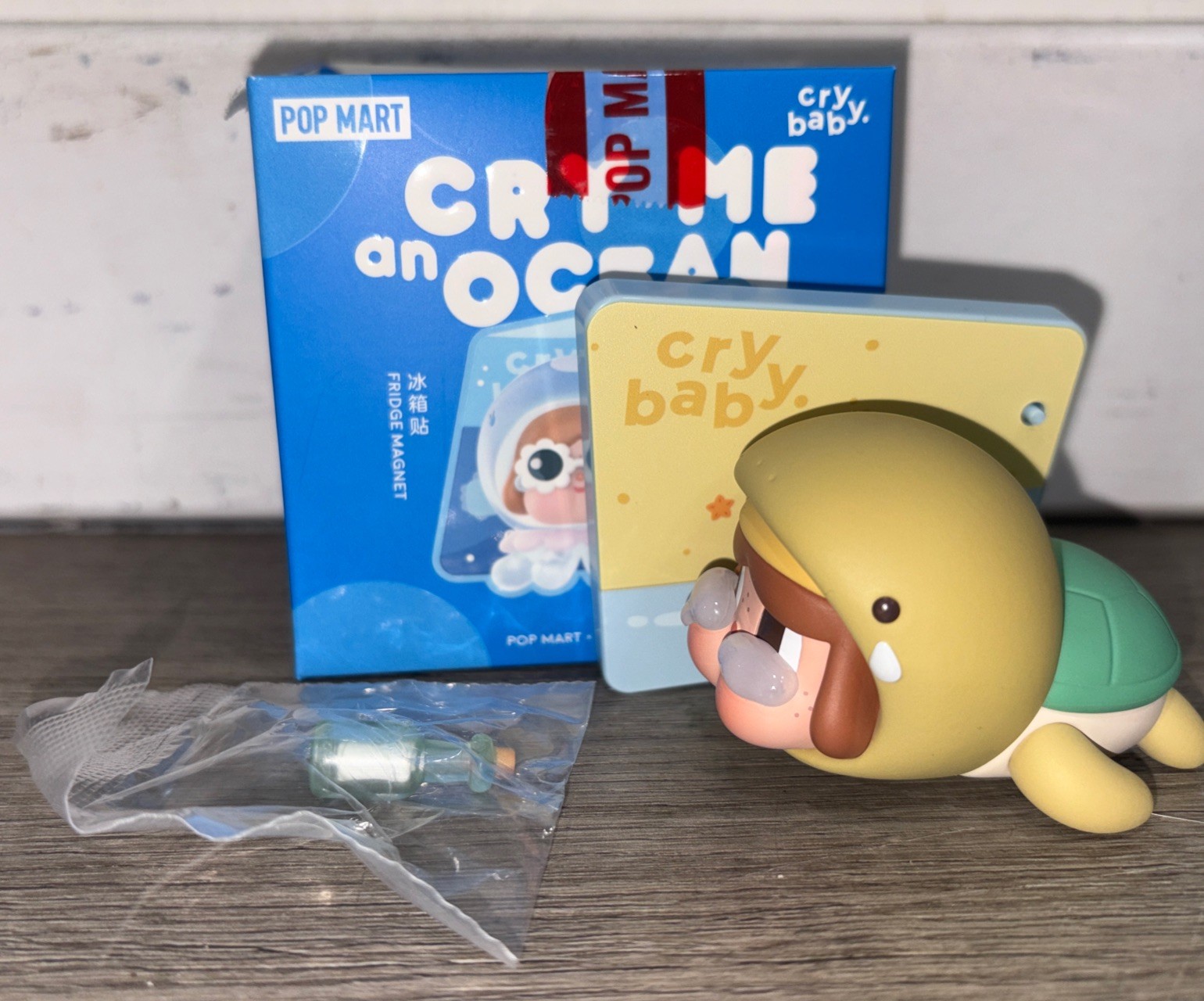 Pop Mart Crybaby Cry Me an Ocean Series Confirmed Fridge Magnet- The Turtle