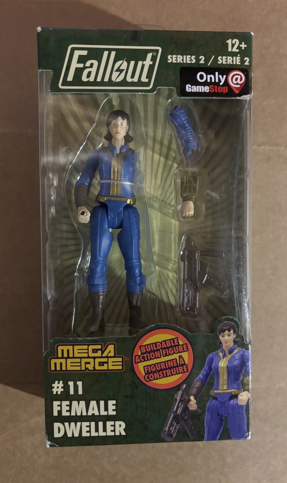Fallout Female Vault Dweller Buildable Action Figure 4&Prime; Series 2 #11 Mega Merge