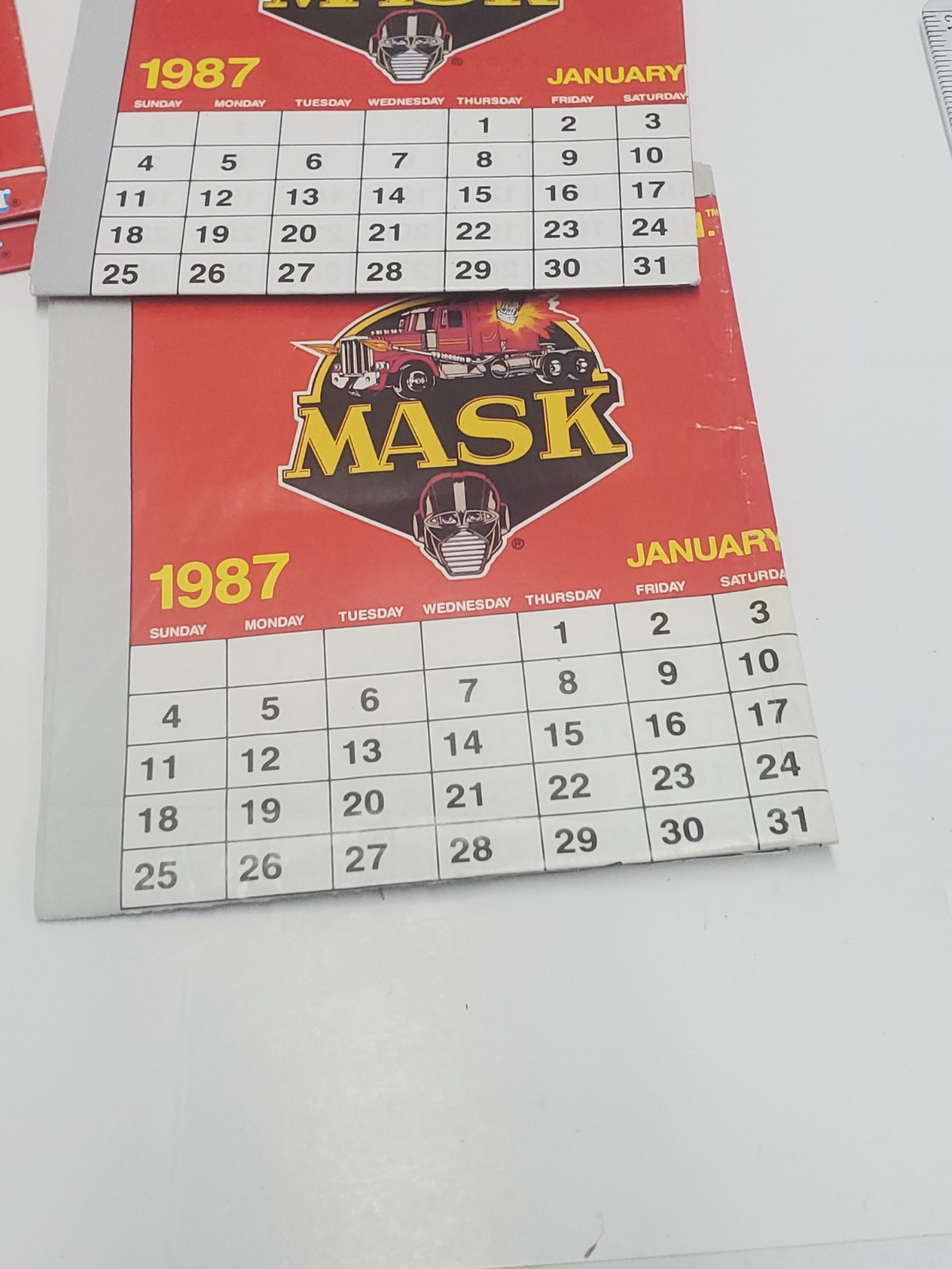 M.A.S.K. 1980s Kenner Mask Insert Poster Calendar Comic Book Lot Vintage Red