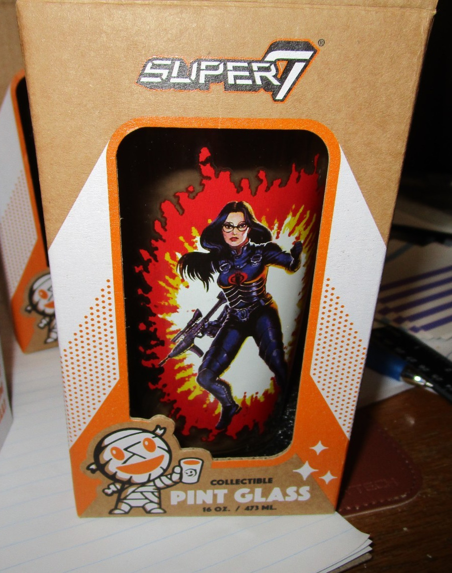Super 7 Hasbro Drive-Thru Drinkware GI Joe 16 Oz Pint Glass NIB
