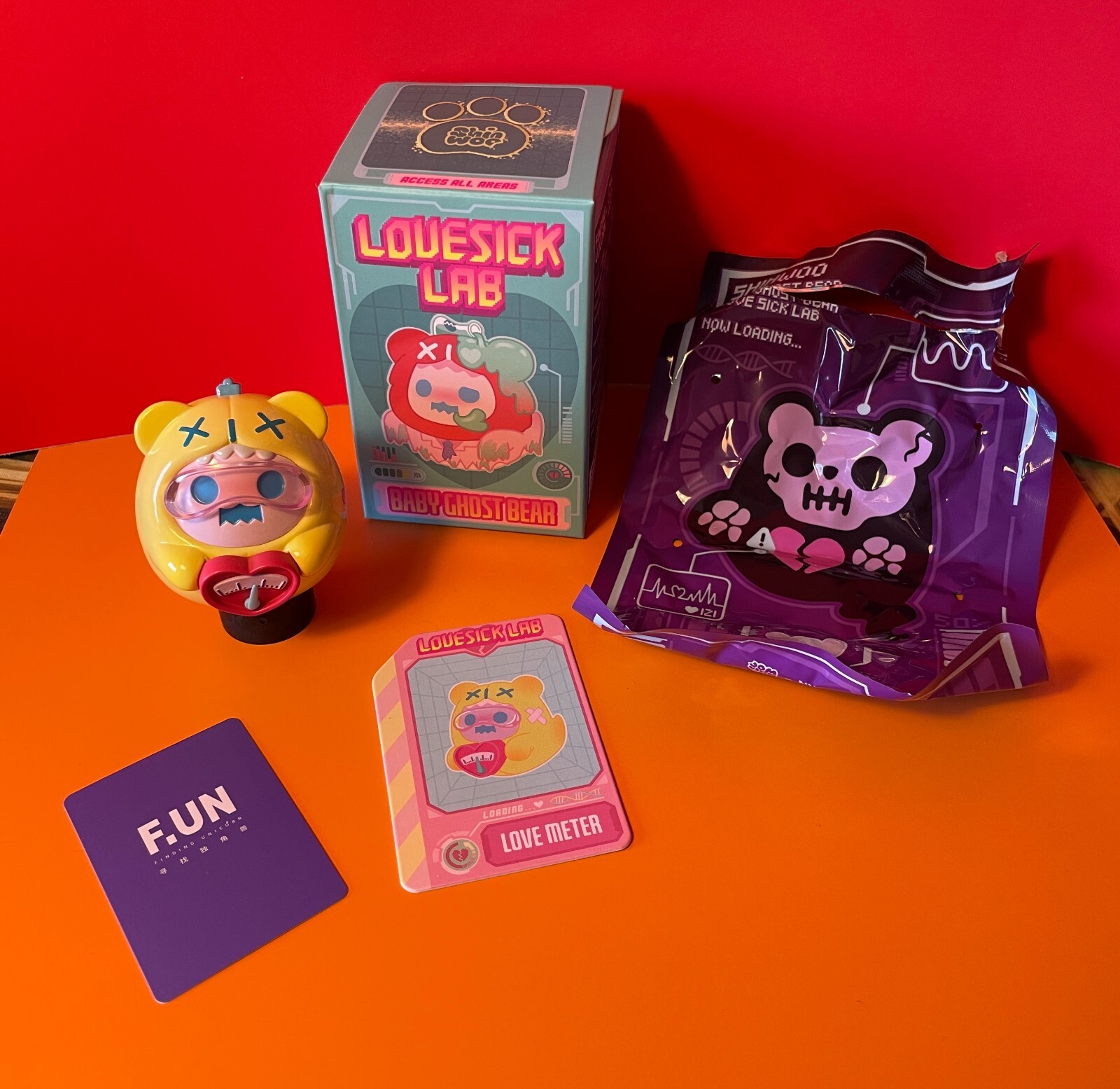 Finding Unicorn ShinWoo Ghost Bear Lovesick Lab blind box series – Love Meter