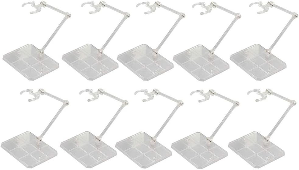 10-Piece Action Figure Display Stand Set: Support for Gundam Models