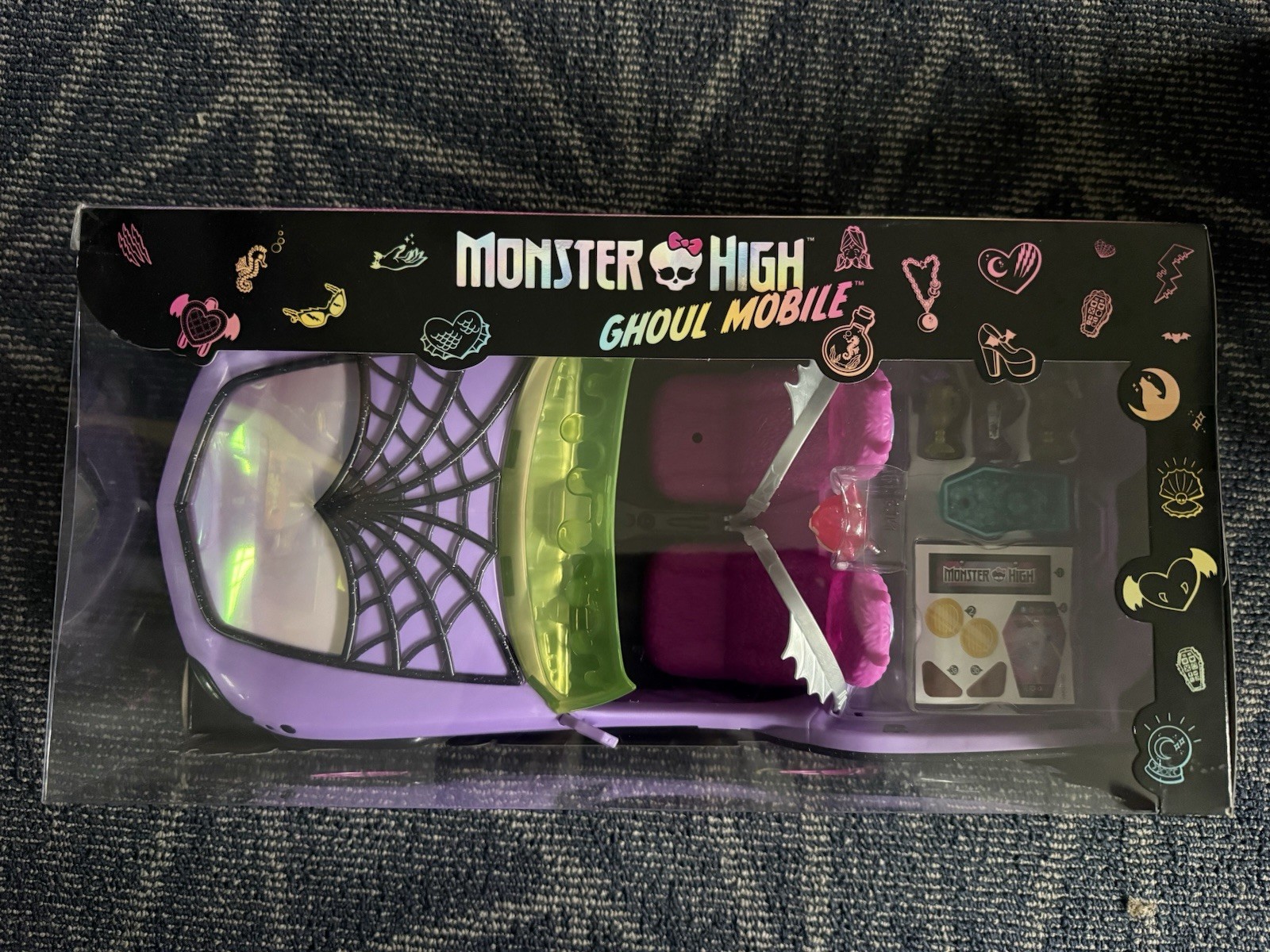 Purple Monster High Ghoul Mobile Car New In Box Mattel