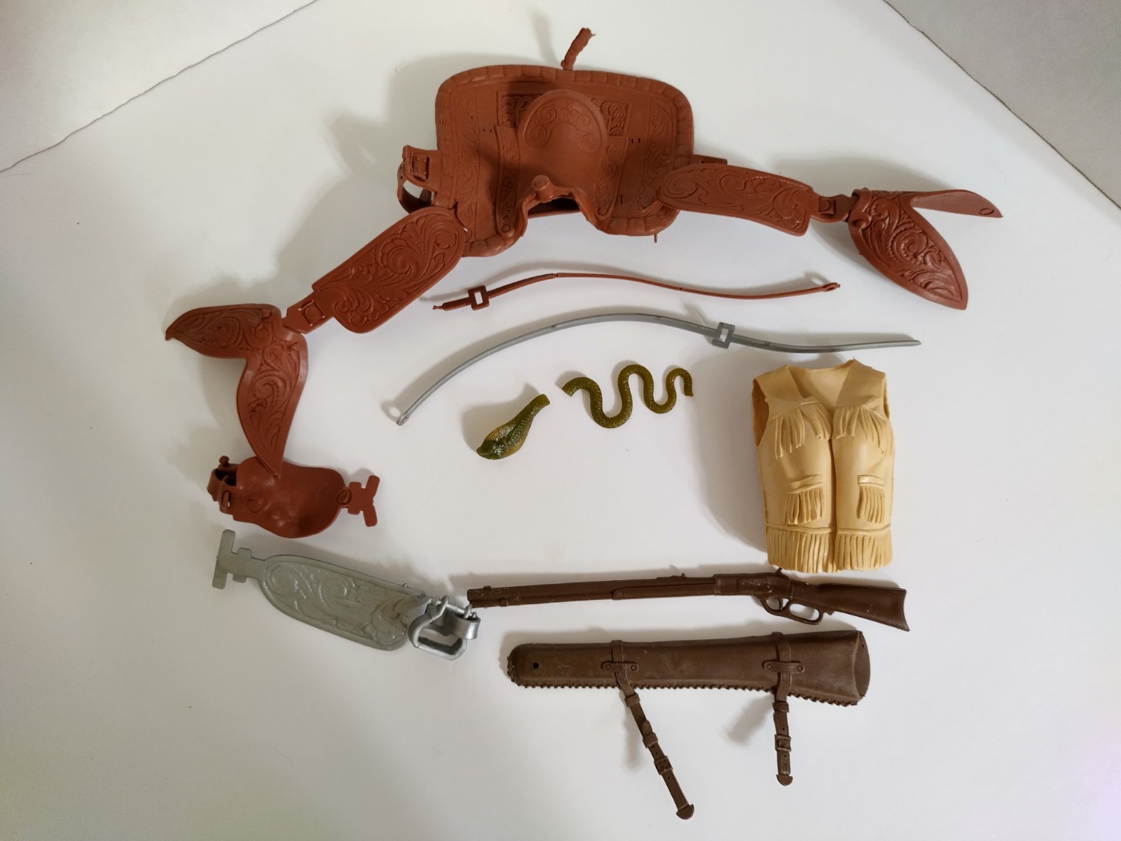 Vintage Marx Johnny West Accessories Saddle Pieces