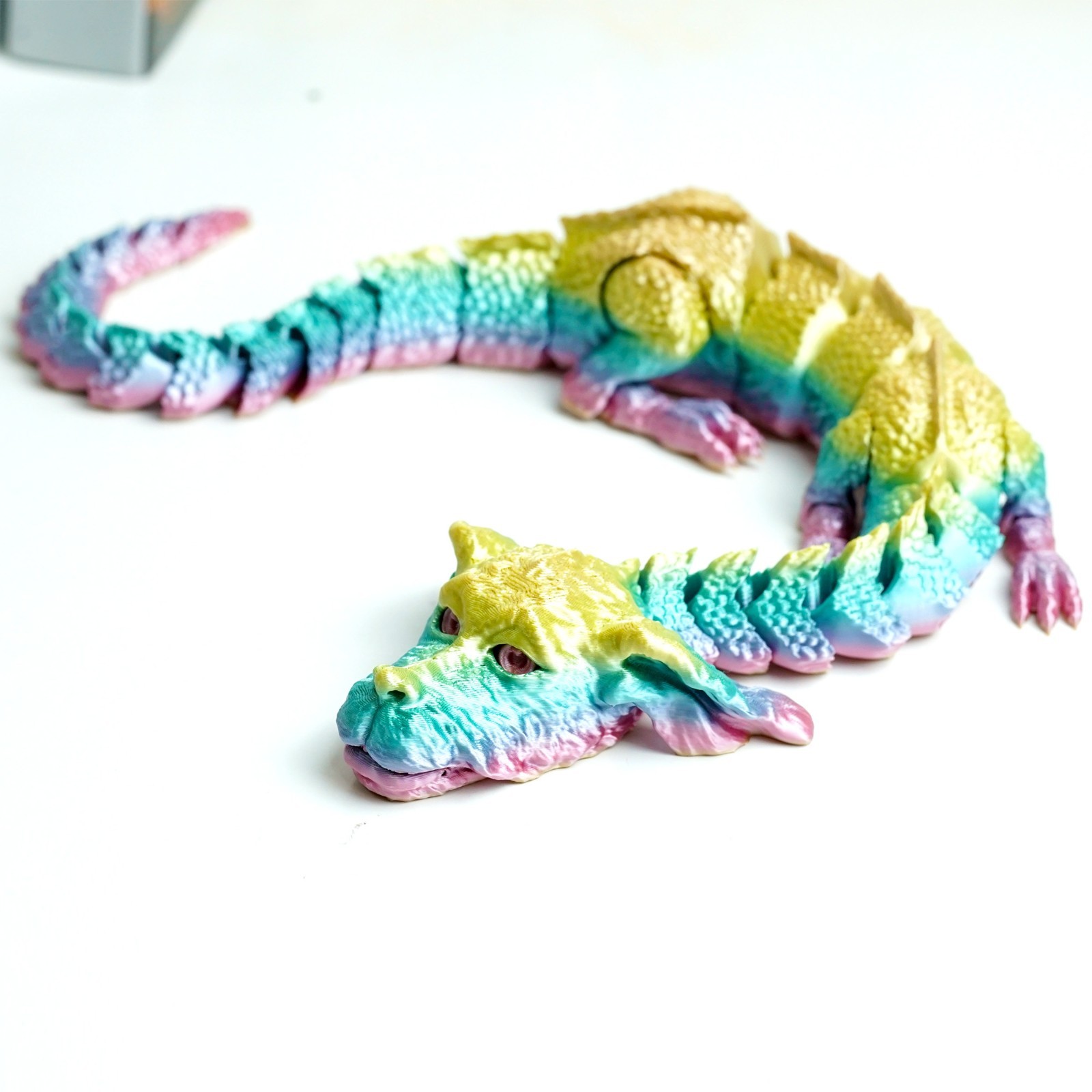3D Printed Doghead Dragon Model,Articulated Animals figure,Toys Home Decor