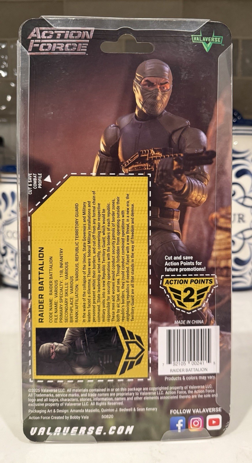 Valaverse Action Force Raider Battalion Trooper Action Figure Chris Evans