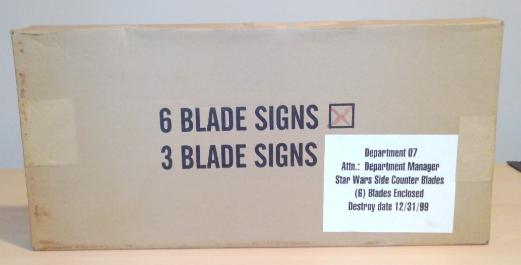 Star Wars EP1 Episode 1 Store Blade Signs NEW IN ORIGINAL SEALED BOX