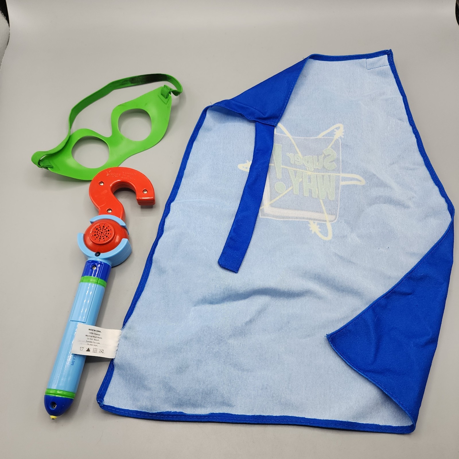 2009 Learning Curve Super Why Writer Wand Light Up, Cape + MASK! Set / Works