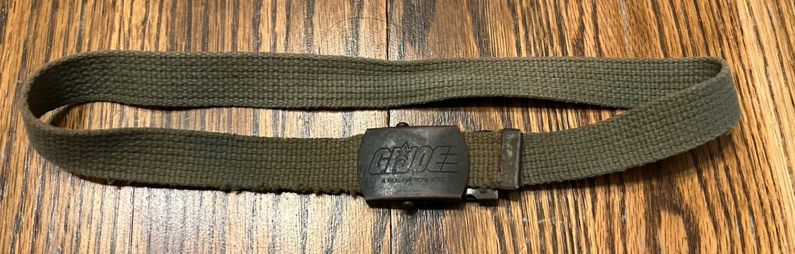 Vinatge G.I. Joe Kids Belt A Real American Hero 1982 Hasbro Brass
