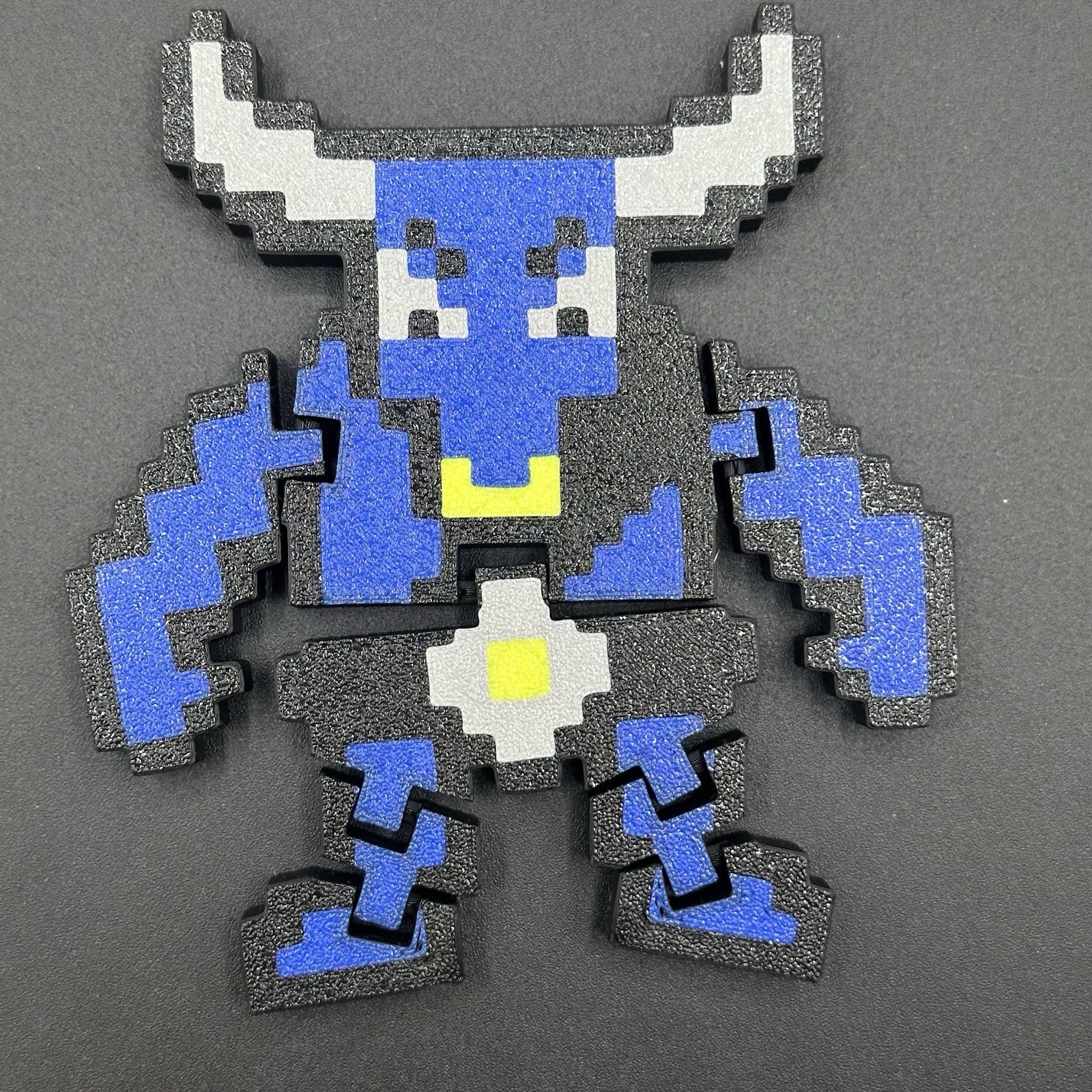 Minotaur – Pixel Art 3D Printed Figure – Custom Design – AMS – Multicolor – PLA