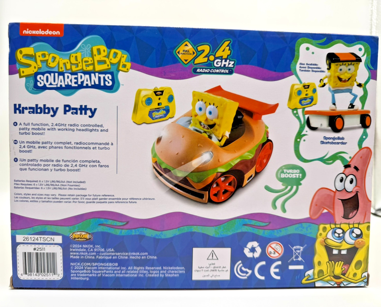 SpongeBob SquarePants Krabby Patty RC Car 2.4GHz Nickelodeon Radio Control NEW