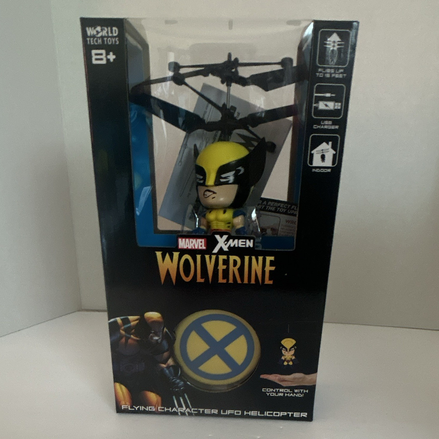 World Tech Toys X-Men Wolverine RC Flying Helicopter Indoor USB Charger