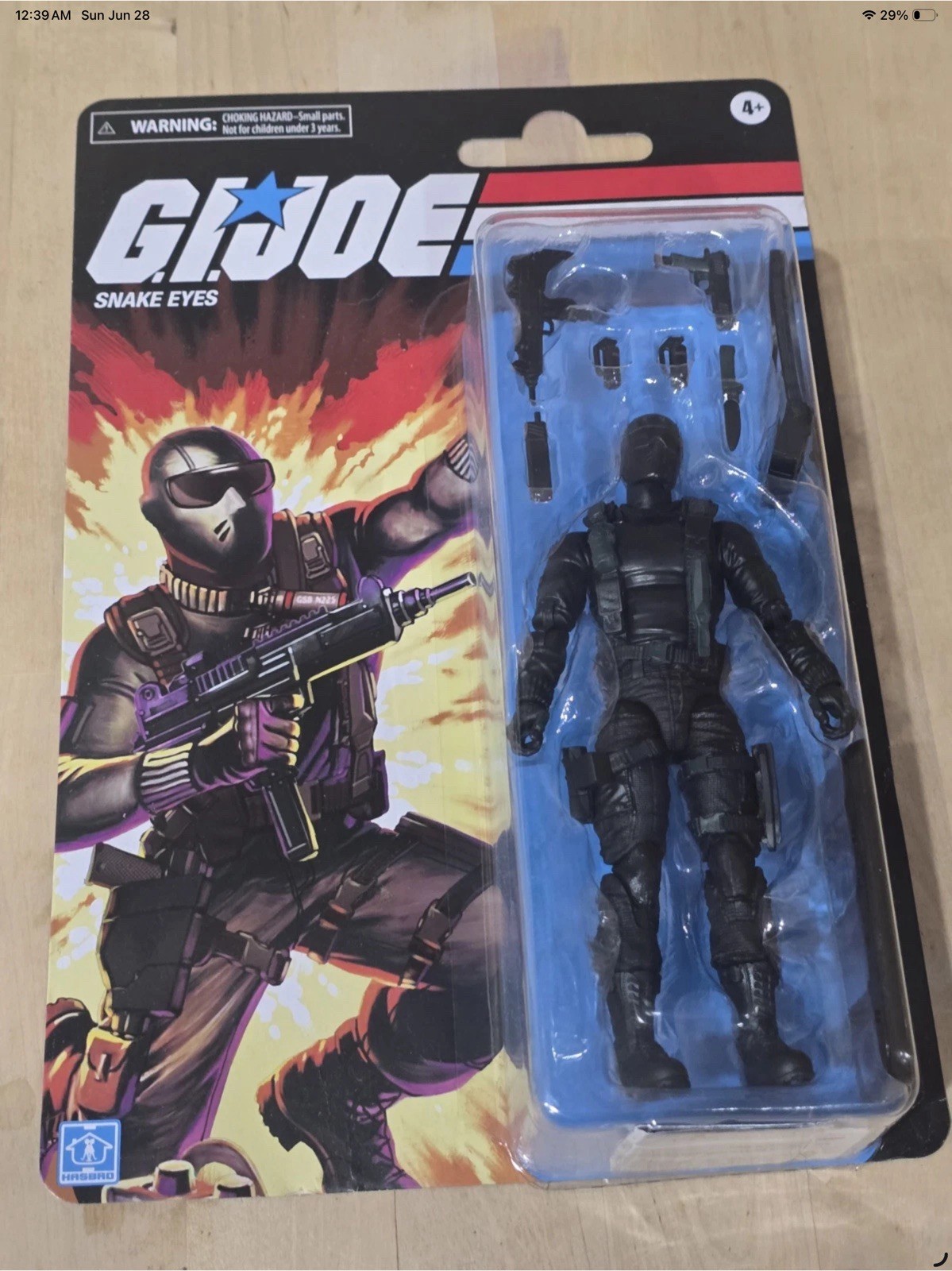 Hasbro G.I. Joe Retro Collection Snake Eyes 6 in Action Figure – F4771