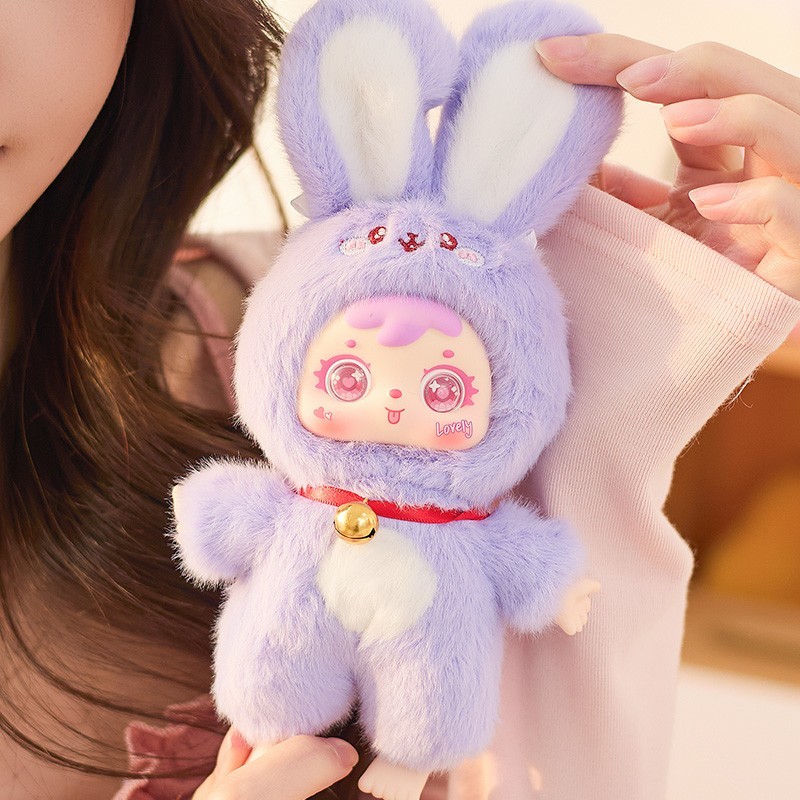 7&Prime; Blind Box Rabbit Plush Keychain Mystery Bunny Doll Large Toy US STOCK Gift