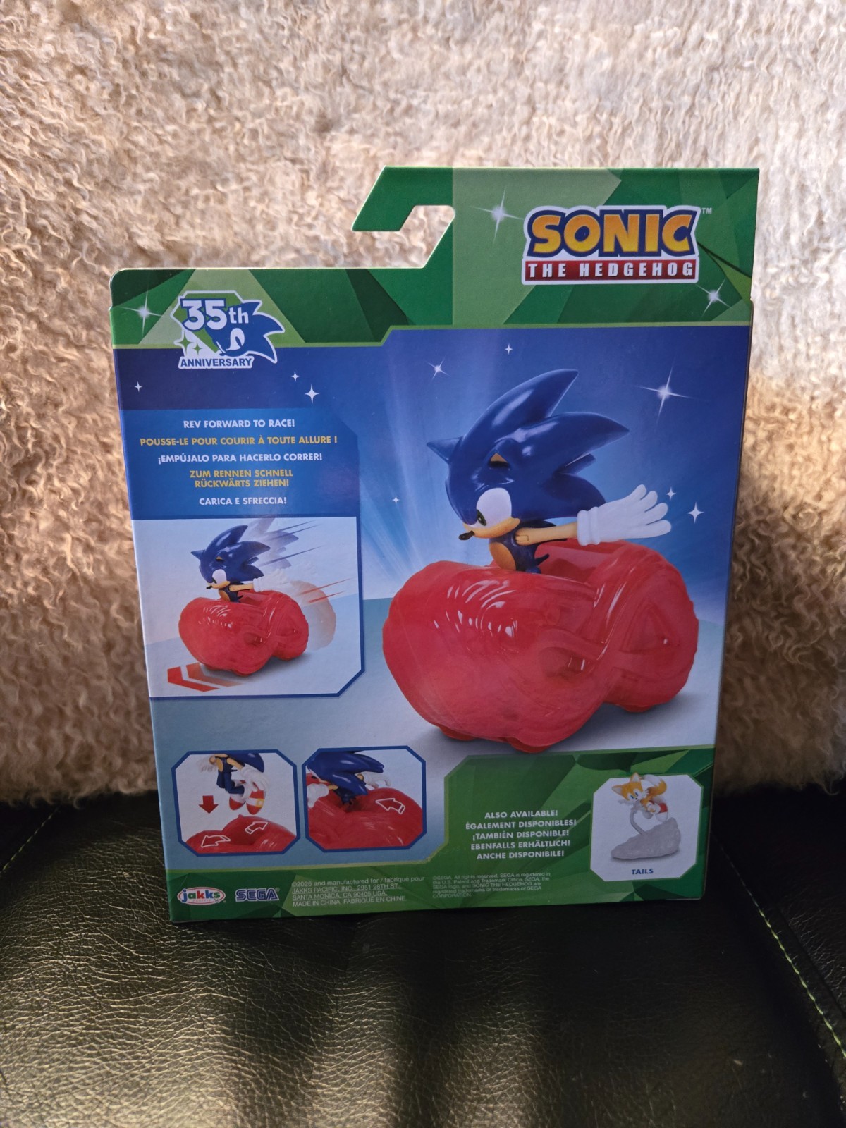 4&Prime; SONIC 35th ANNIVERSARY Running Sonic the Hedgehog Figure Jakks Pacific ✅
