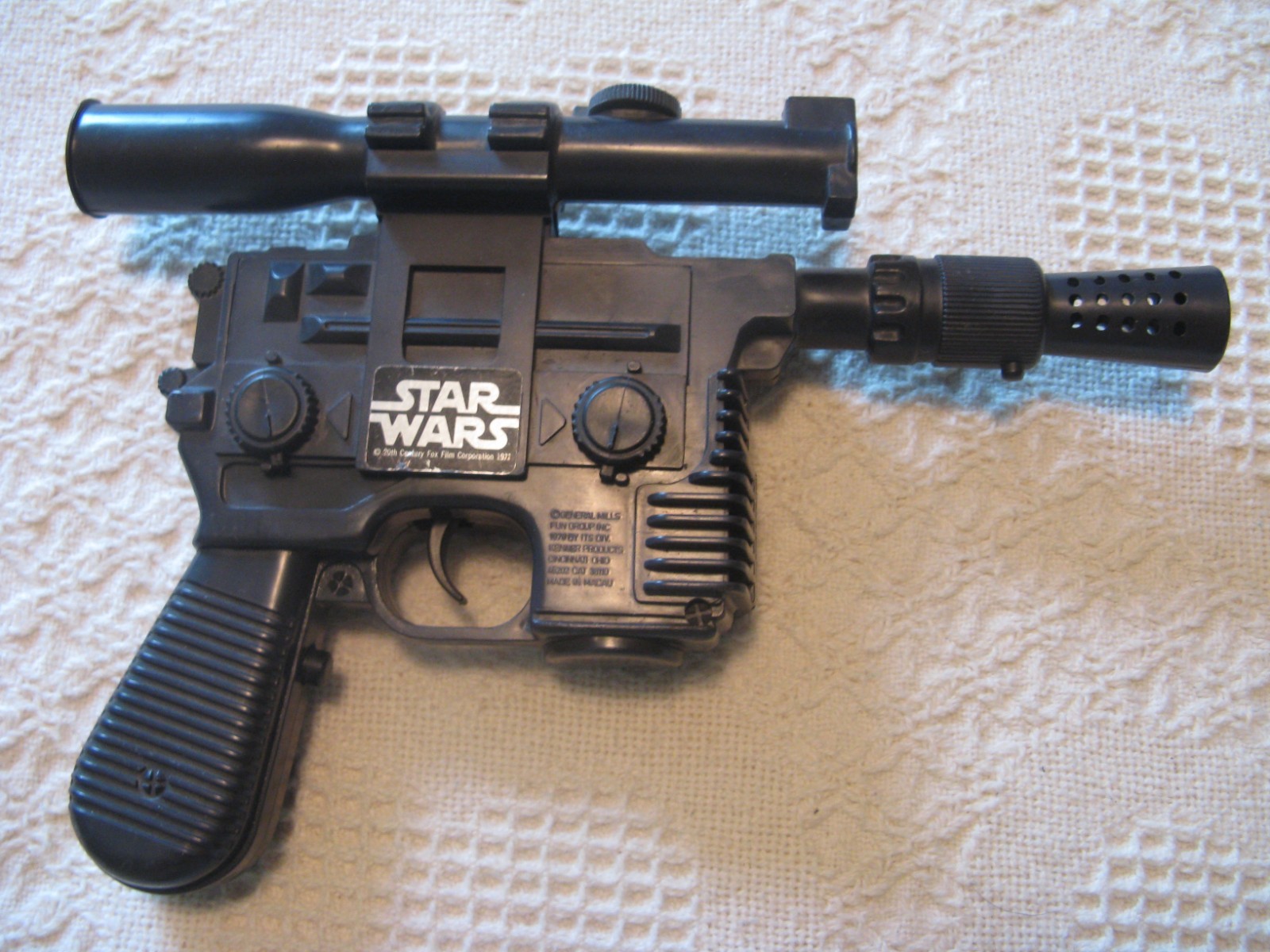 Vintage STAR WARS Han Solo Blaster Laser Pistol 100% Complete Clean Tested Works