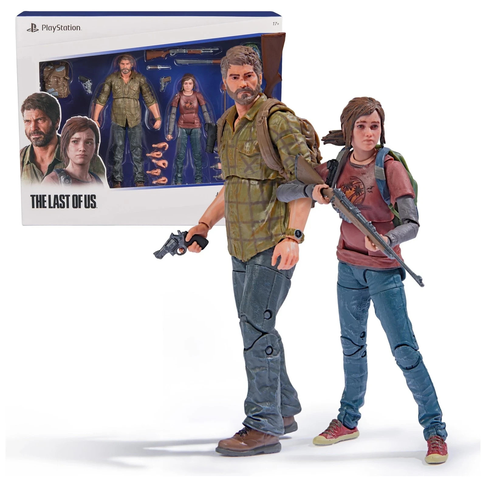 the Last of US, 2-Pack 6” Joel & Ellie Action Figures with 19 Accessories, th…