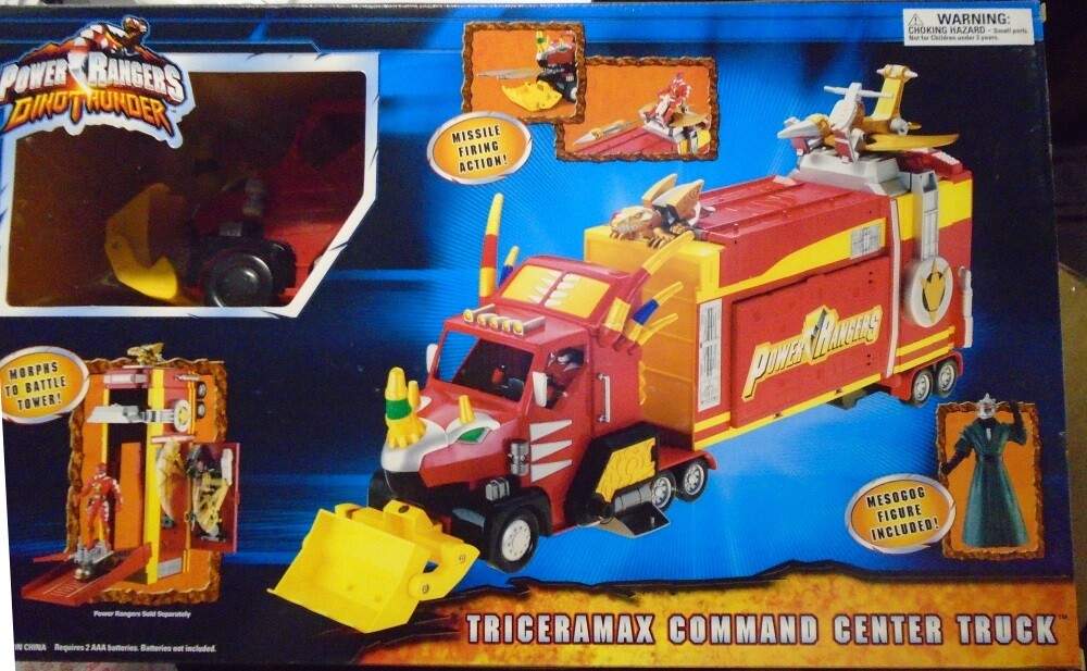 Power Rangers Dino Thunder Triceramax Command Center Truck Mesagog Space Alien