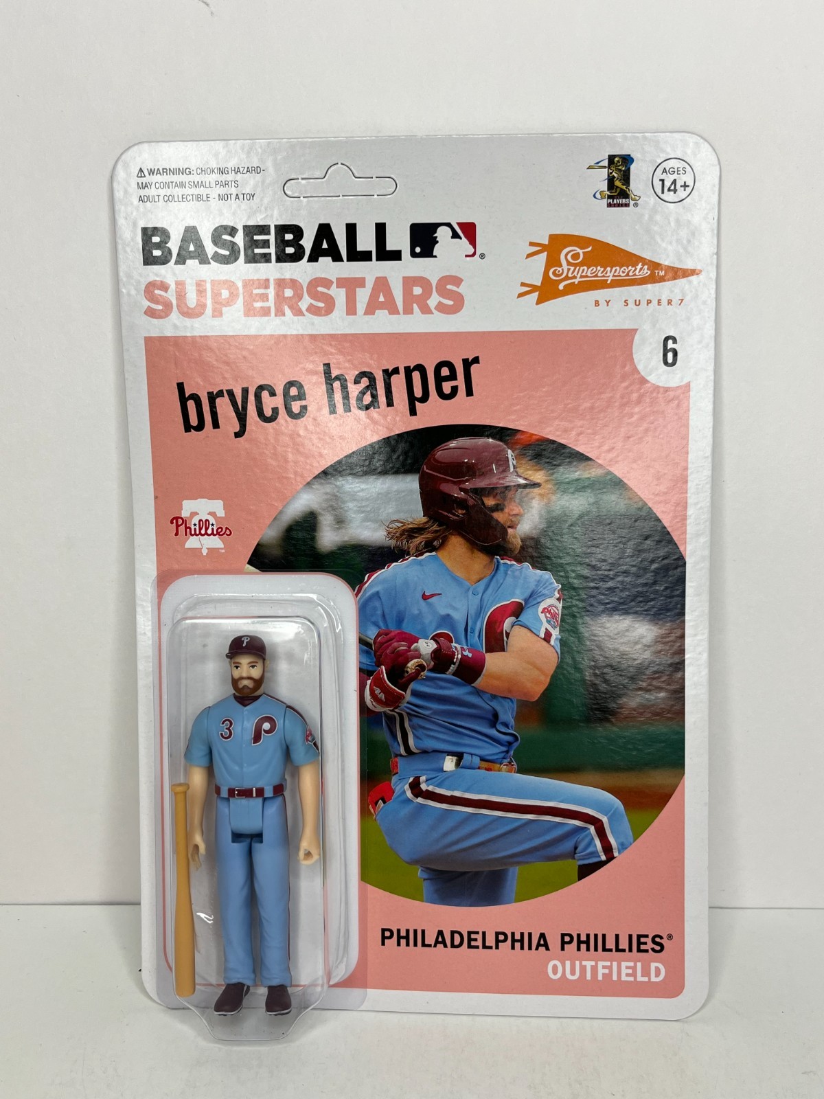 SUPER7 2021 TOPPS BIG LEAGUE REACTION FIGURE MLB BASEBALL BRYCE HARPER NEW