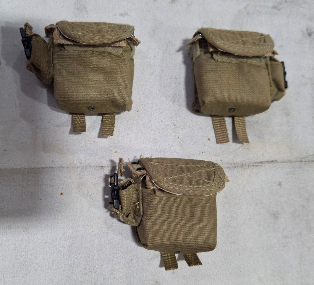 Lot of 3 Hot Toys 1/6 Scale Modern US Tan Pouches for 12&Prime; Figures JM-886