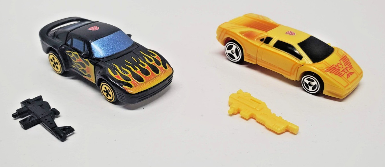 Transformers RiD 2001 R.E.V. & HOT SHOT 100% Complete Spy Changers Rev w/guns