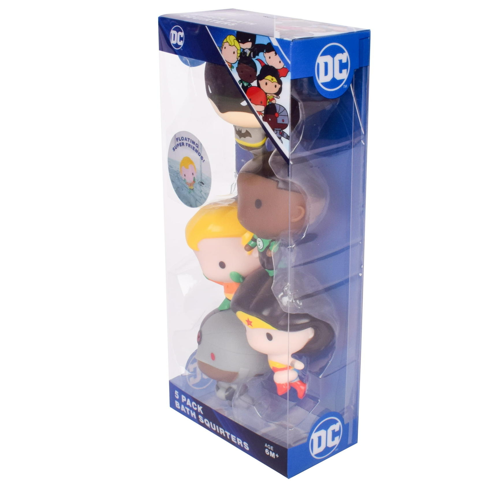 DC Comics 5 Count Pack Superhero Bath Squirters