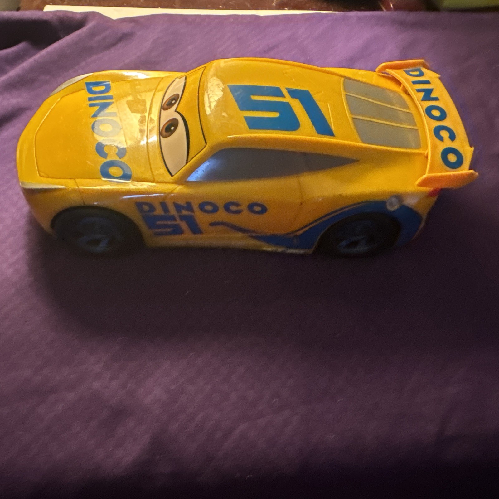 Dinoco Cruz Ramirez toy car from the Disney Pixar Cars 11” By 5” Large