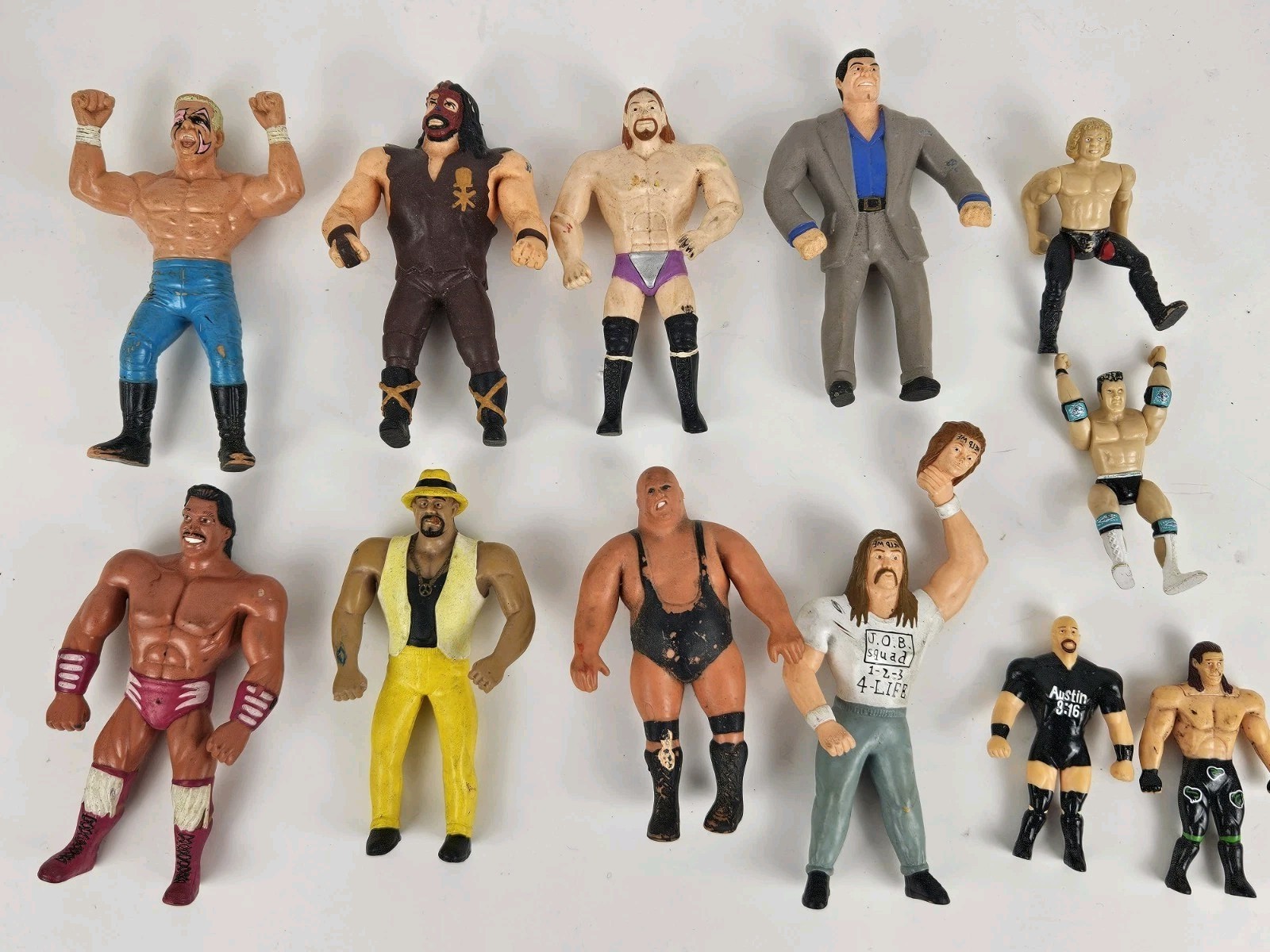 1990&rsquo;s Lot 12 Vintage WWF Wrestling Collectibles Action Figures Titan Sports Inc