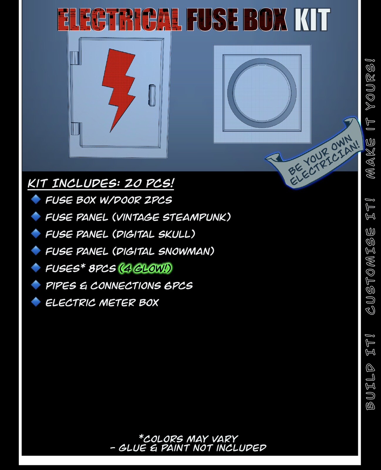 1/12 Miniature Electrical Box & Meter Kit For Action Figure Dioramas 20pcs