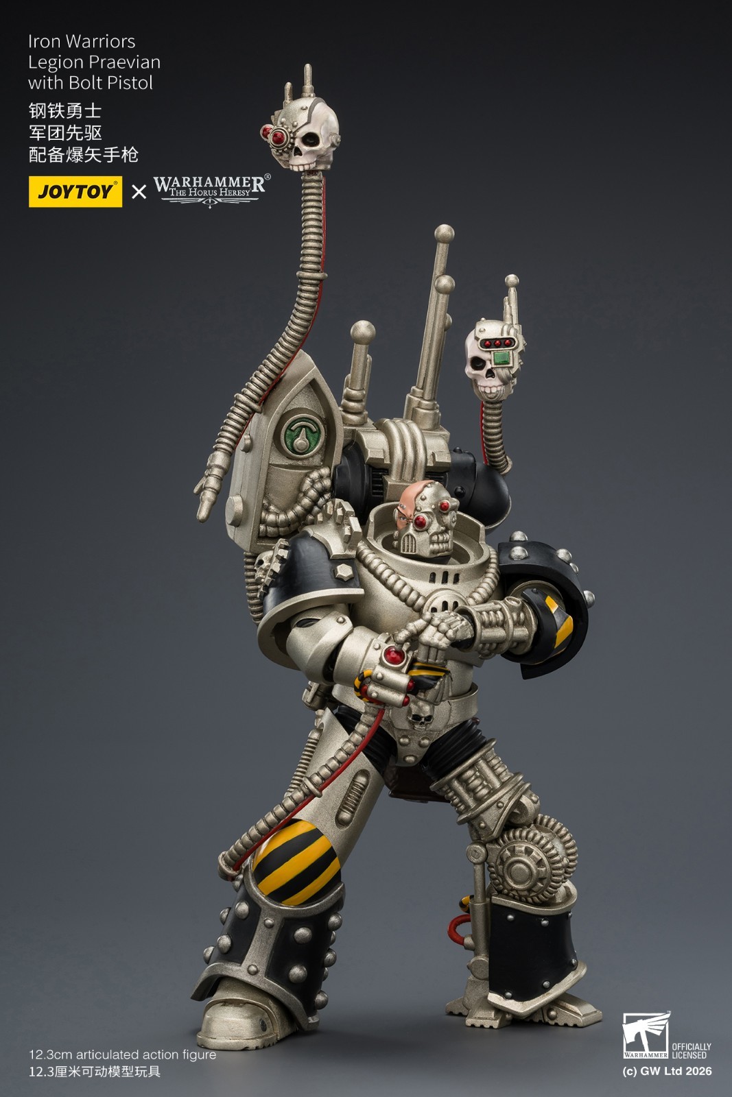 JOYTOY Warhammer 40K 1/18 Iron Warriors Legion Praevian with Bolt Pistol Model