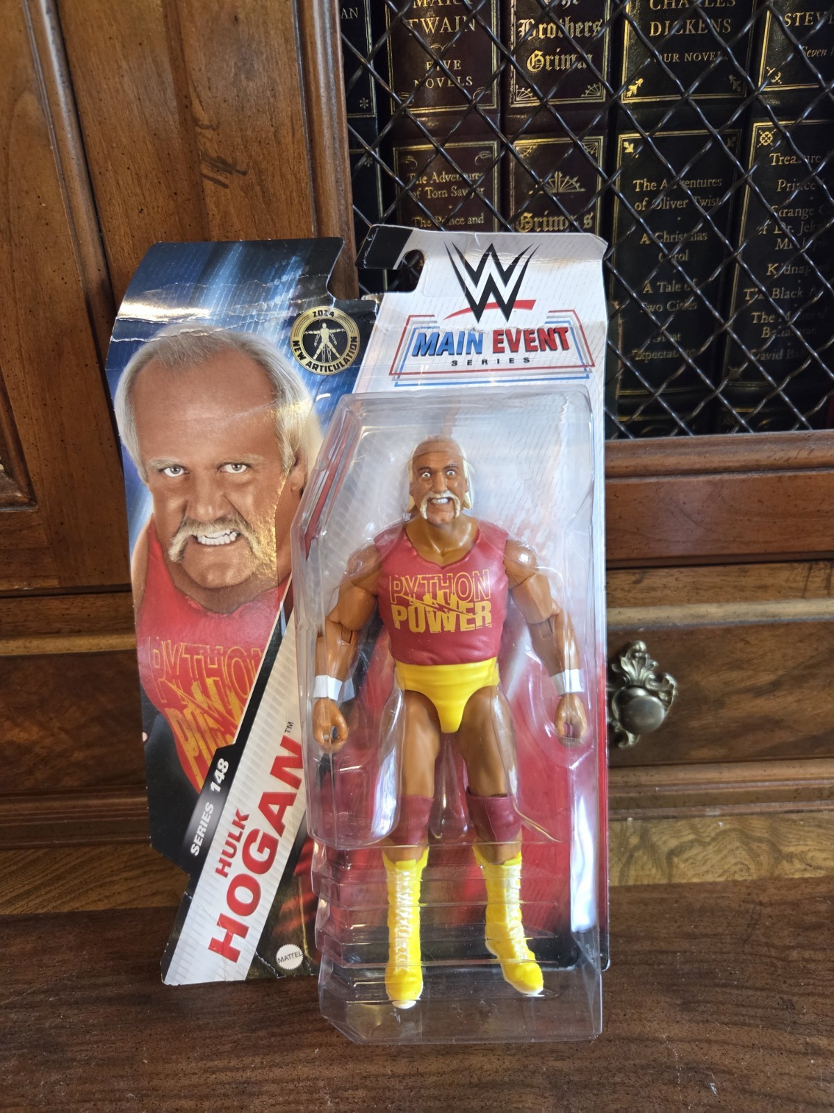WWE Action Figure Series 148 Hulk Hogan Main Event 6 Inch Figure Creased Card