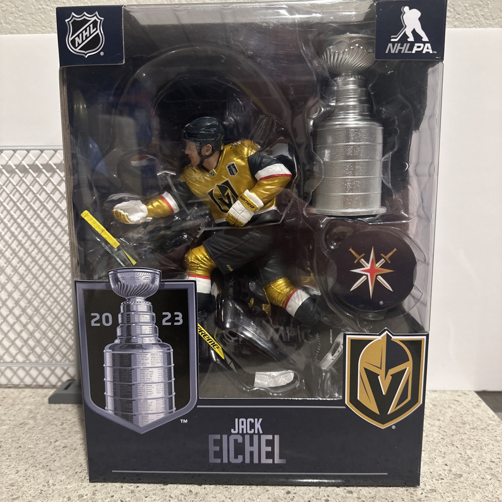 McFarlane Toys Jack Eichel Vegas Golden Knights Stanley Cup 2023 Action Figure